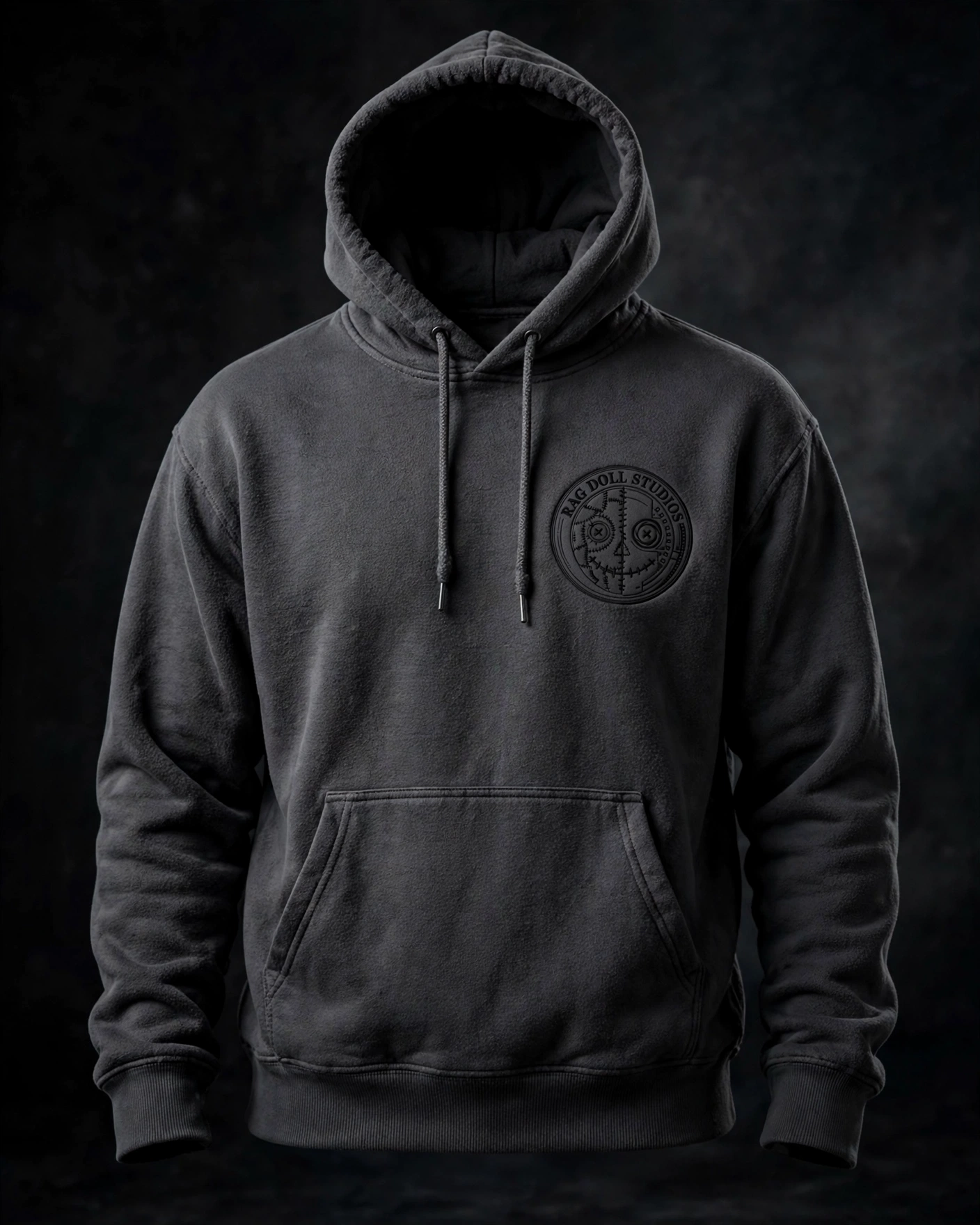 Charcoal Rag Doll Studios embroidered hoodie